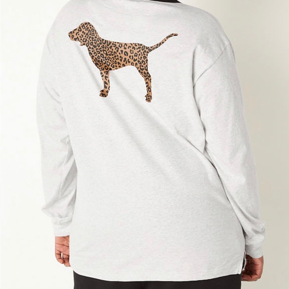 VS PINK cheetah pup long sleeve - Picture 1 of 7
